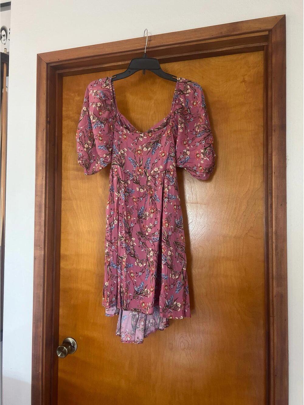 O'Neill Pink Floral Puff Sleeve Dress